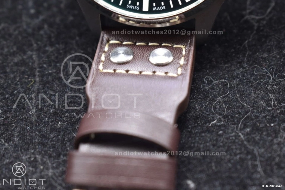 Brown IW500901 on Big Edition Real Strap A Pilot Best HighQuality ZF 524 Leather 0331
